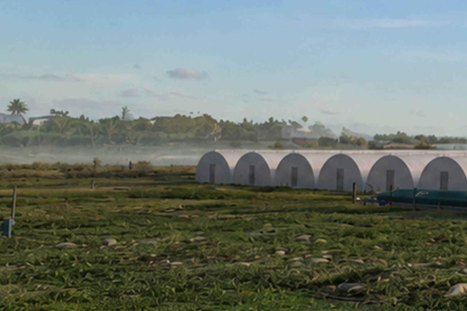 L'agence d'architecture NFAU a conçu un projet de serres agricoles à La Réunion, répondant aux exigences de la production maraîchère et horticole.